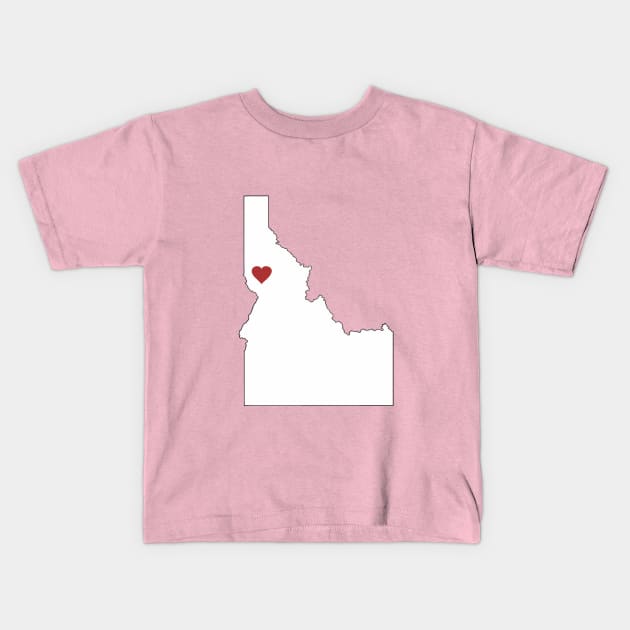 Idaho Loves Moscow/Lewiston/Orofino Kids T-Shirt by MacGordonsEmporium